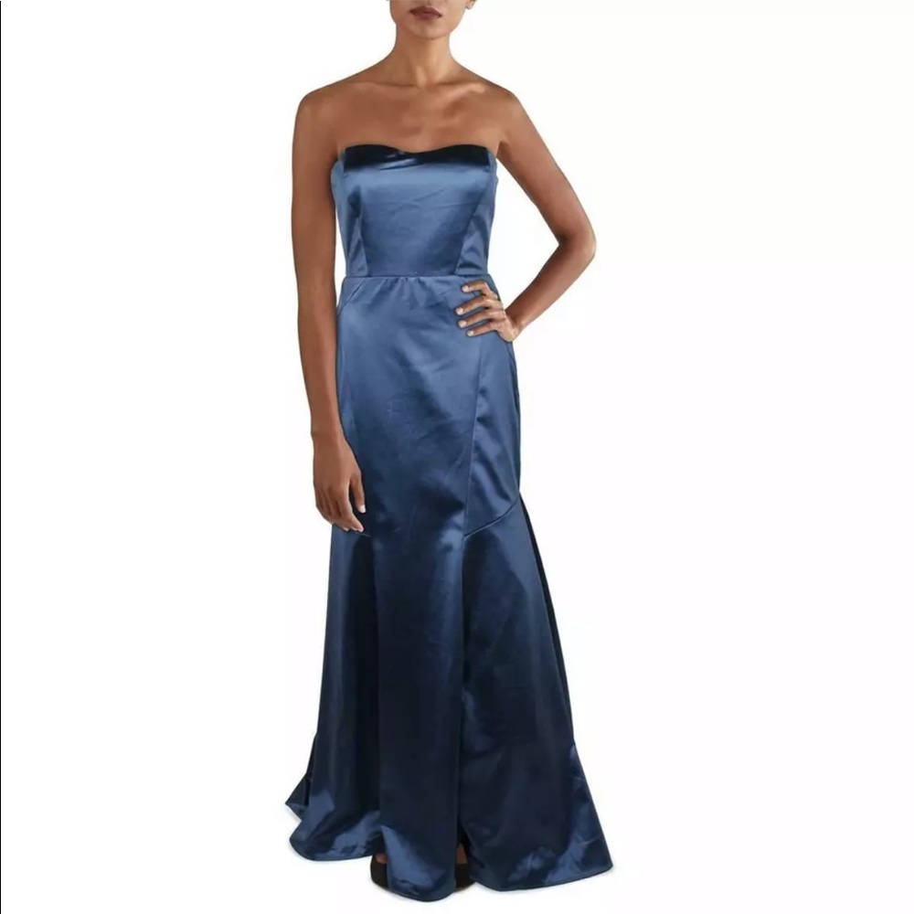 NWT Aidan Mattox Navy Blue Mermaid / Trumpet Gown / Dress, Size 8